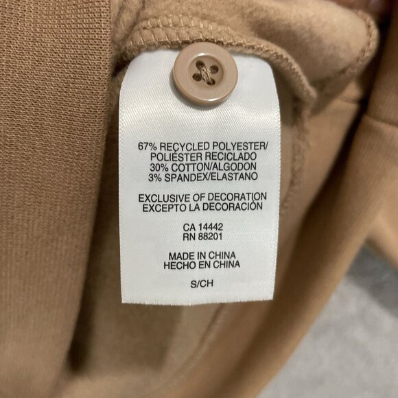 NEW Mondetta Women's S Tan Pullover Collared Sweatshirt Long Sleeve Polyester - Picture 6 of 9